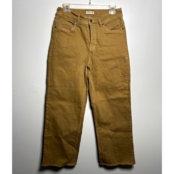 Toad&Co Pants - TOAD&CO Women’s 8 Brown Organic Cotton Elastane Flat Front Pants w/Pockets